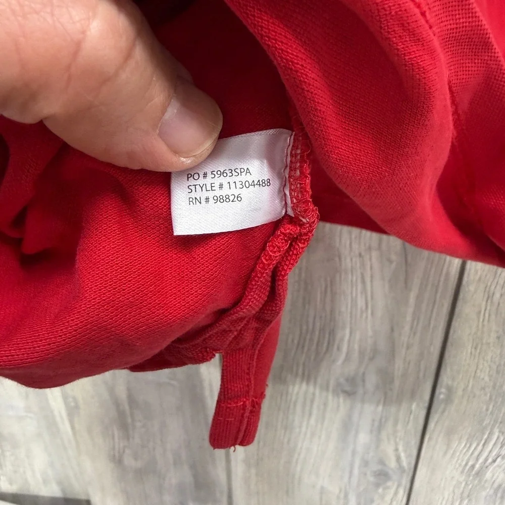 US Polo Assn Mens Red Short Sleeve Polo Shirt Large Logo Number 3 Patch Size L